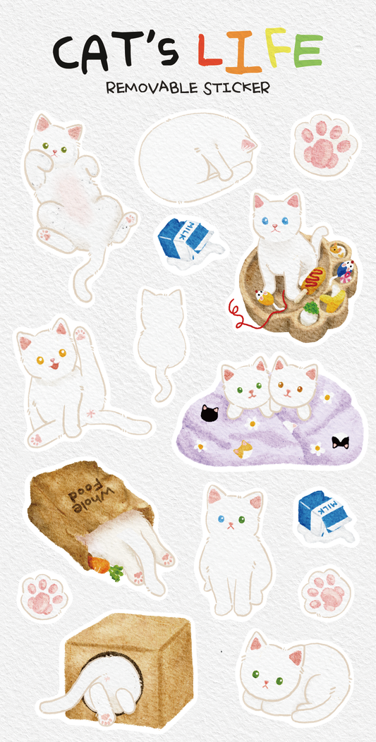 EINE BLUME - Sticker Cats Life