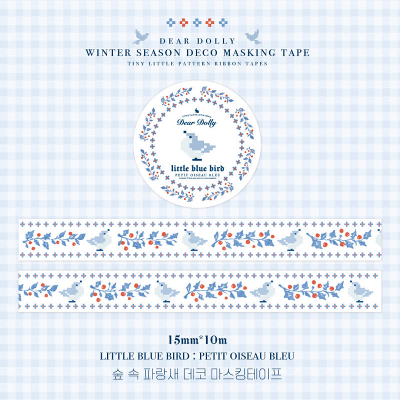 DEAR DOLLY - Masking Tape Petit Oiseau Bleu