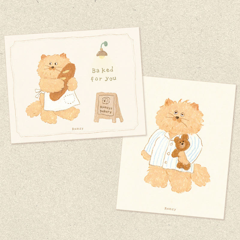 RAMZY - Carte Postale Chat Pelucheux