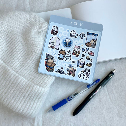 DOGTIONARY - Sticker Journée à la Neige