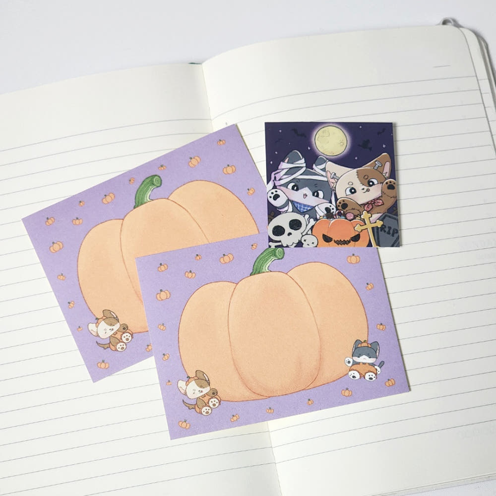 WINNY & MAO - Feuilles de Journaling Citrouille d'Halloween