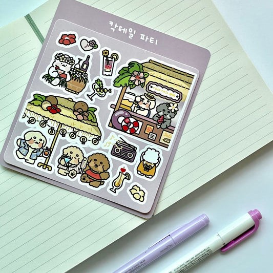 DOGTIONARY - Sticker Fête de Cocktails