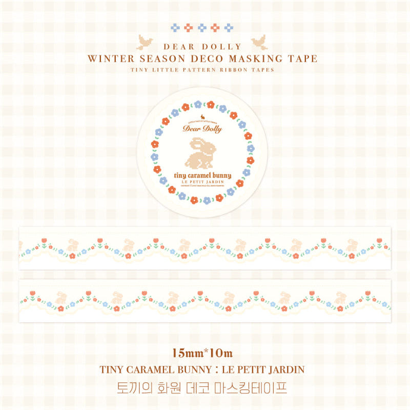DEAR DOLLY - Masking Tape Jardin Fleuri du Lapin