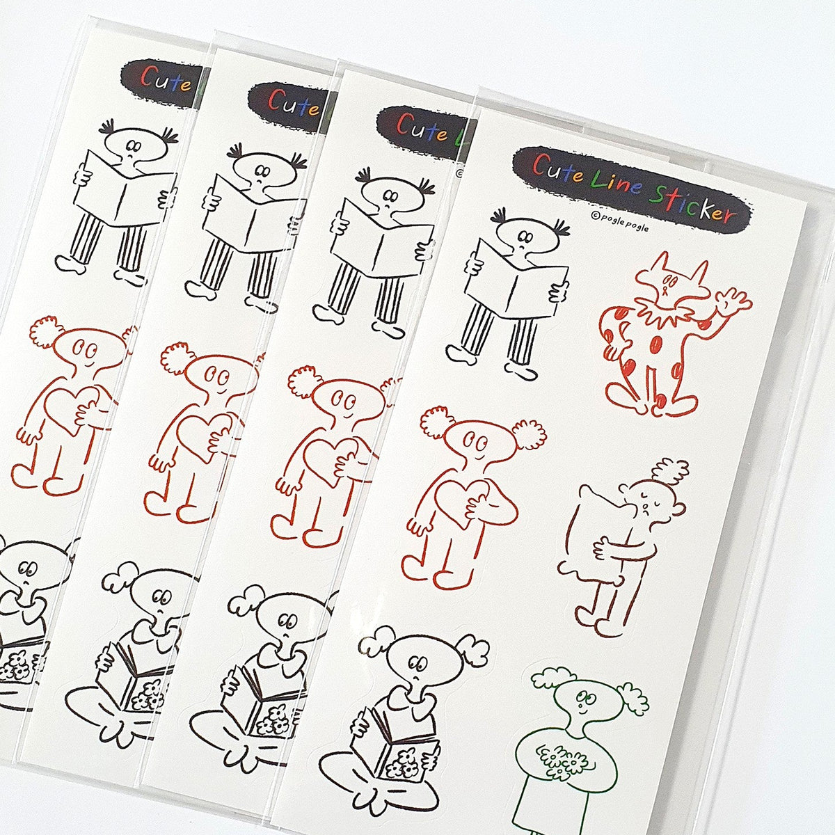POGLE POGLE - Sticker Lines Mignonnes Version 1