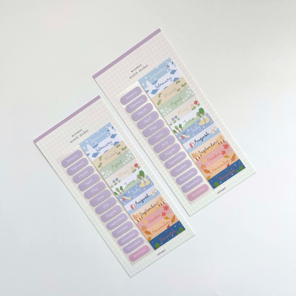 WINWON - Sticker Journaling Mois
