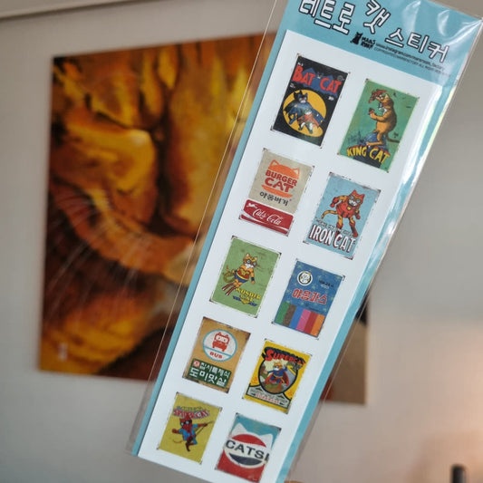 MARS FACTORY - Sticker Mini Rétro Cat Publicités