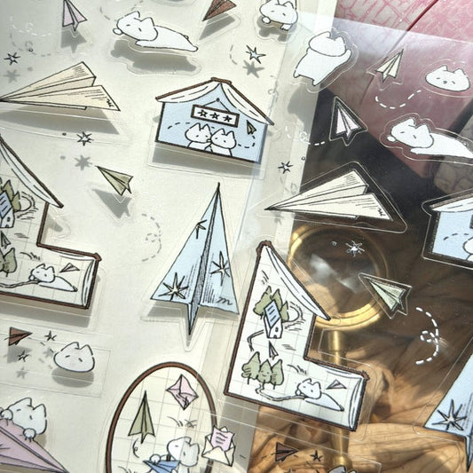 MEWMEWBEAM - Sticker Avions en Papier