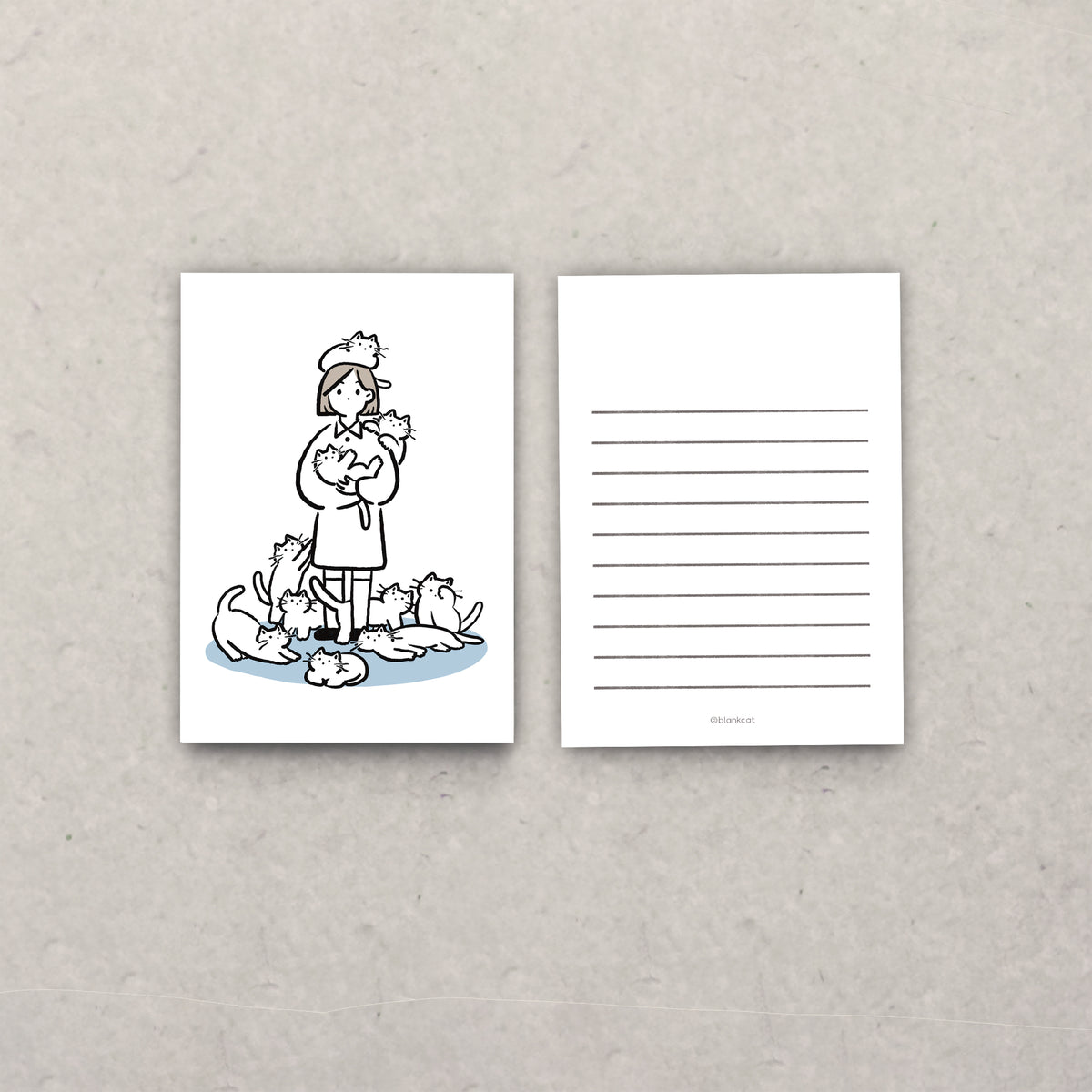 BLANK CAT - Carte Postale Overthink 3
