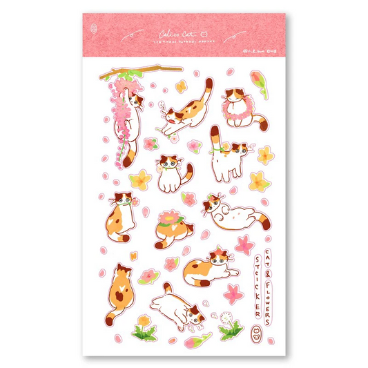LEE BOM - Sticker Amovible Chat&Fleurs