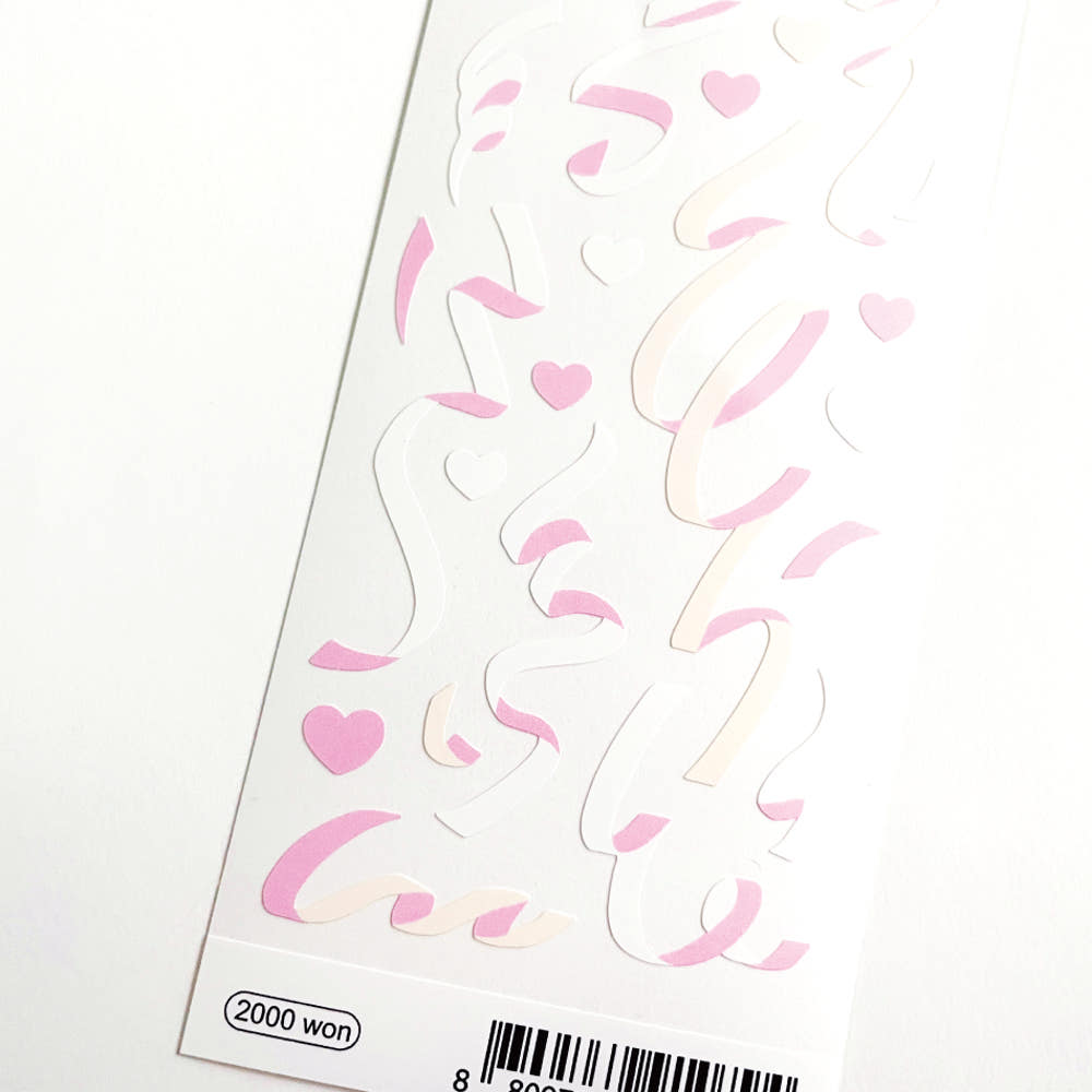 BS STORE - Sticker Confettis Blanc Rose