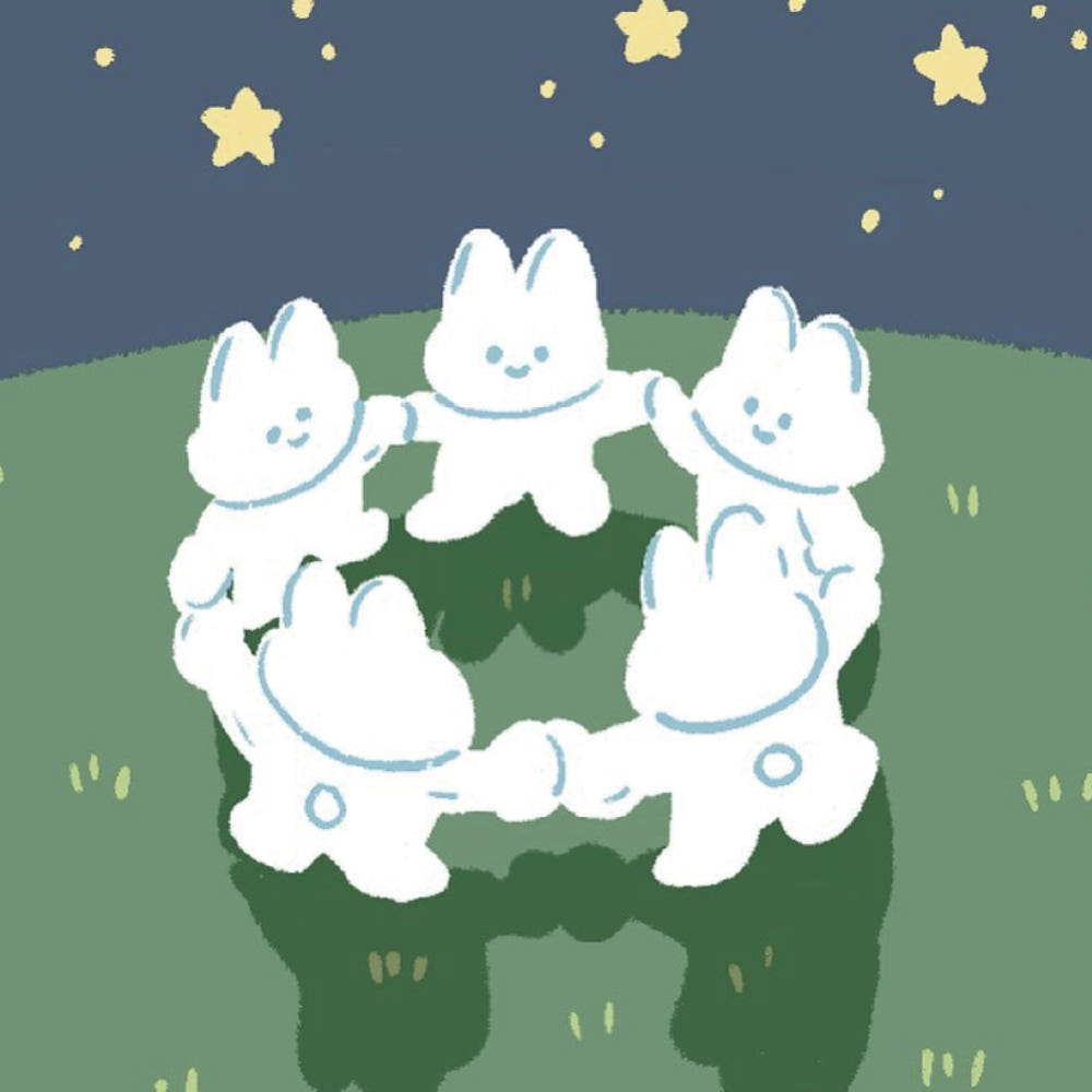 HELLO I'M PIXY - Sticker Les Lapins de Nuit