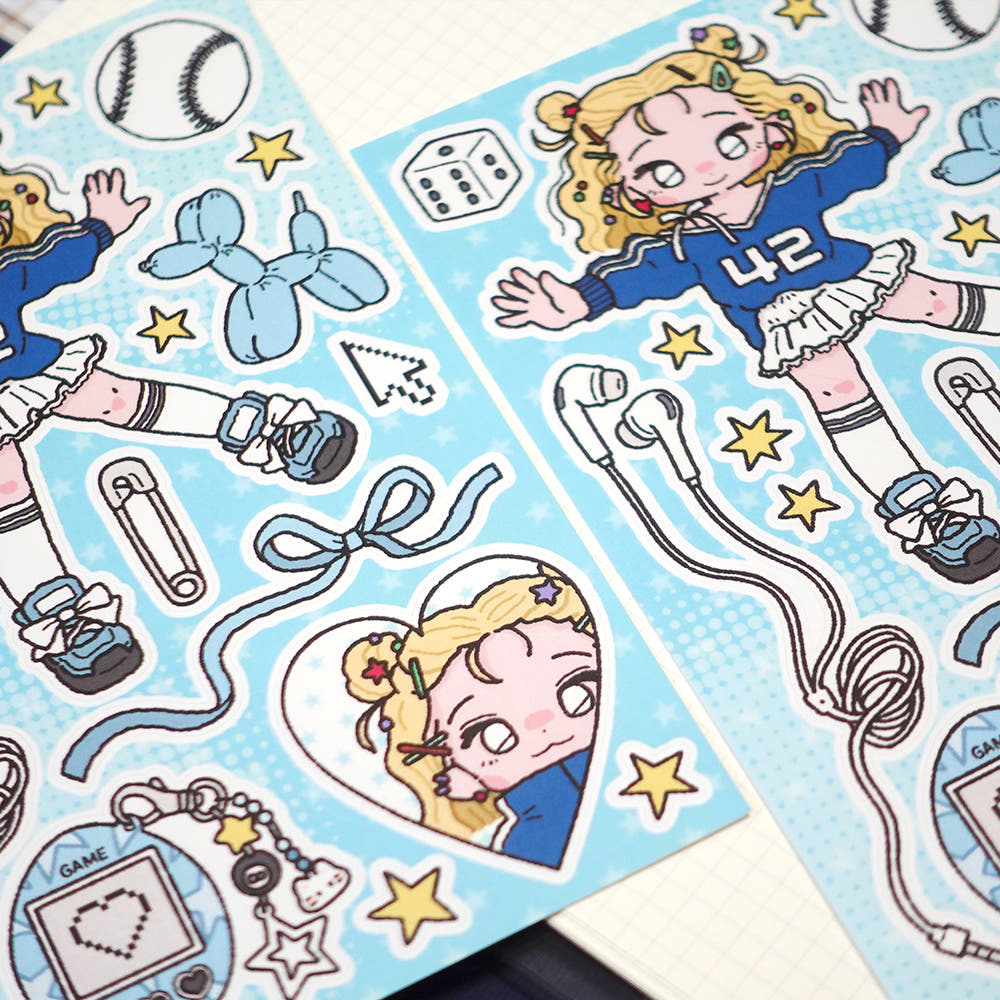 STUDIO FONDUE - Sticker Clip Club Blue High Teen