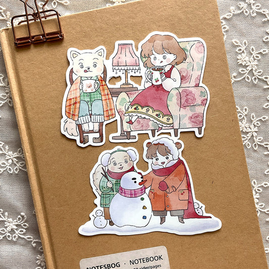 GNUNIM0 - Sticker Unique La Forêt des Hiboux