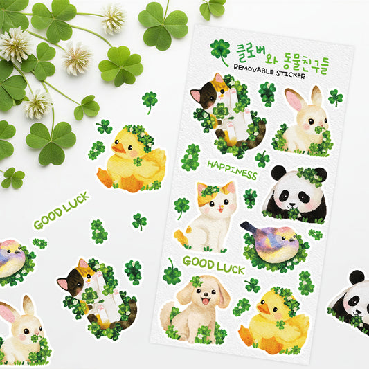 EINE BLUME - Sticker Trèfle à Quatre Feuilles