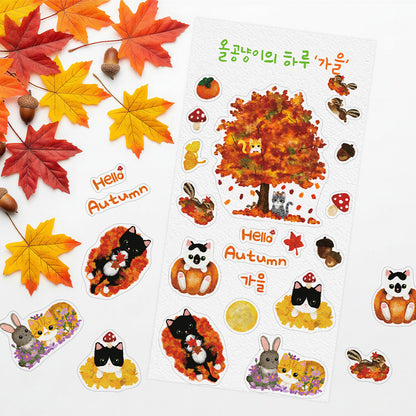 EINE BLUME - Sticker Chats Saisons