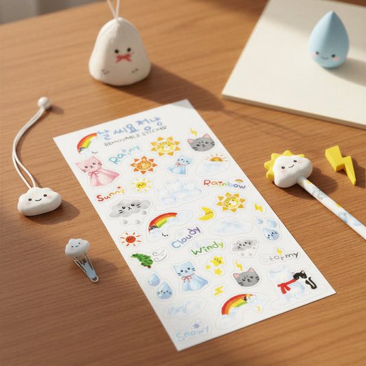 EINE BLUME - Sticker Chat Fée des Saisons