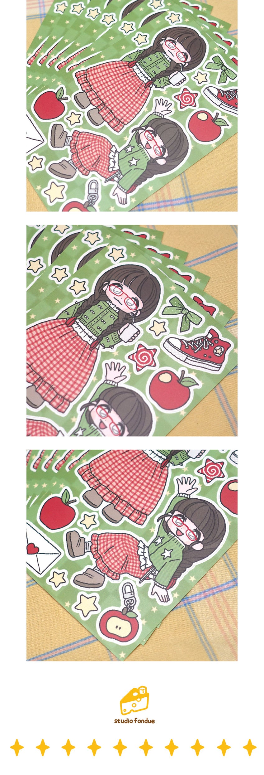STUDIO FONDUE - Sticker Clip Club Apple Core