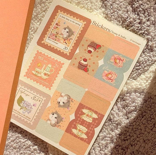 ICEHONGSI- Sticker Timbres & Index