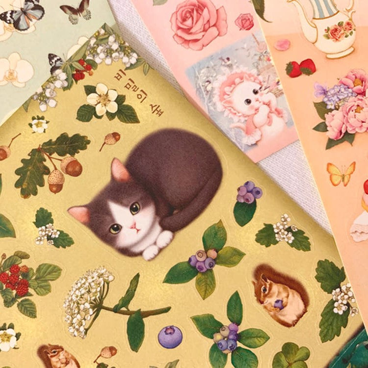ICEHONGSI - Pack de Stickers Chats Mignons