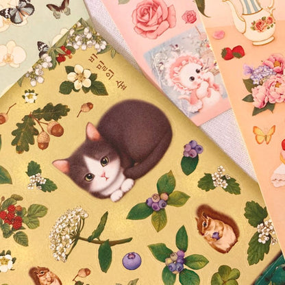 ICEHONGSI - Pack de Stickers Chats Mignons