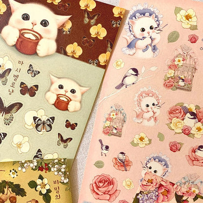 ICEHONGSI - Pack de Stickers Chats Mignons