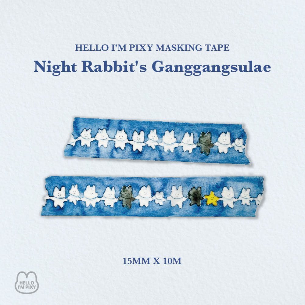 HELLO I'M PIXY - Masking Tape La Ronde du Lapin de Nuit