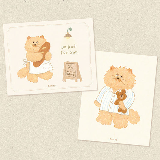 RAMZY - Carte Postale Chat Pelucheux