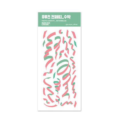 BS Studio - Sticker Wooruru Kwangkwang & Fruits Confettis