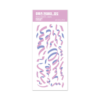 BS Studio - Sticker Wooruru Kwangkwang & Fruits Confettis
