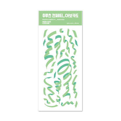 BS Studio - Sticker Wooruru Kwangkwang & Fruits Confettis
