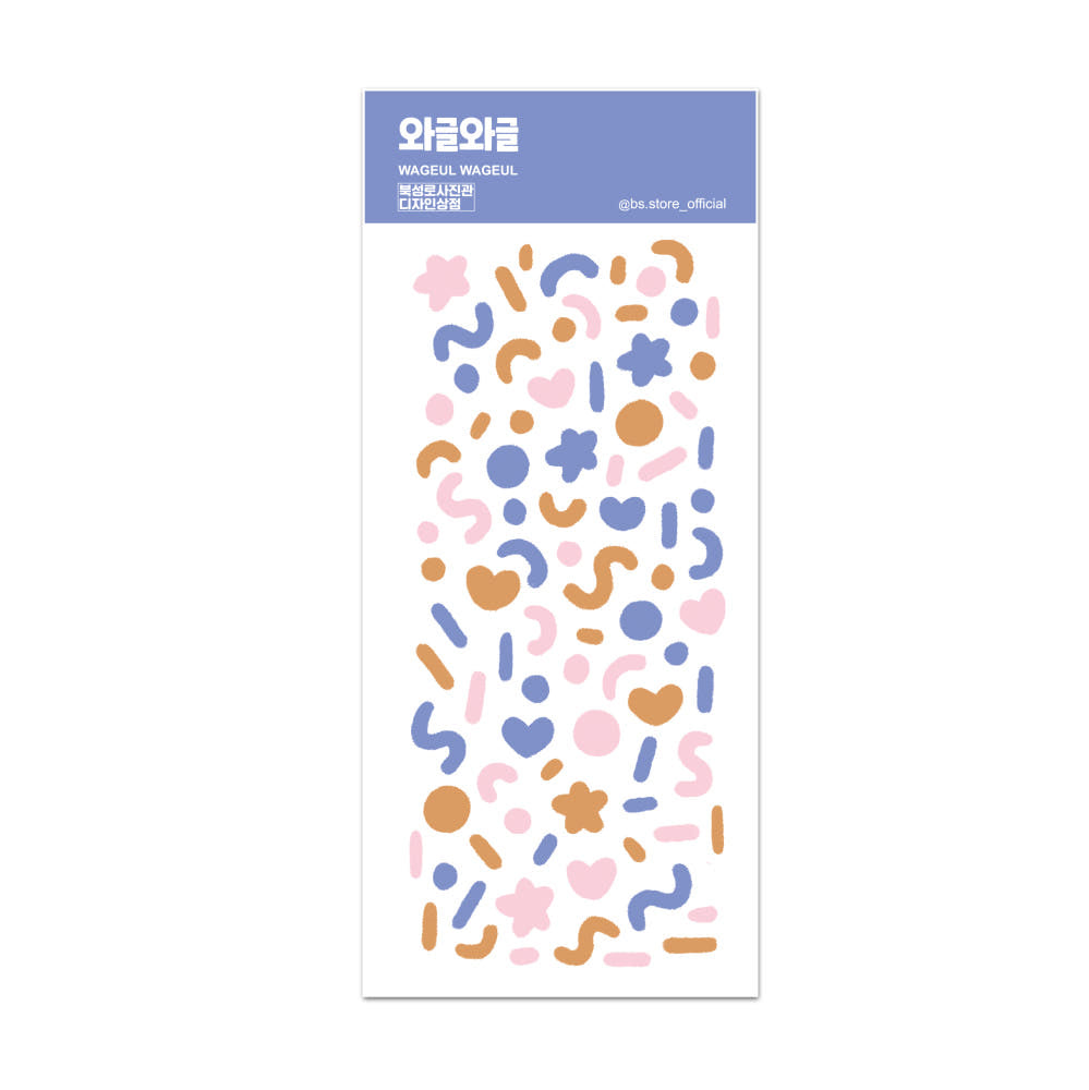 BS Studio - Sticker Wooruru Kwangkwang & Fruits Confettis
