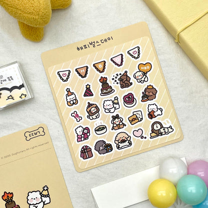 DOGTIONARY - Sticker Joyeux Anniversaire