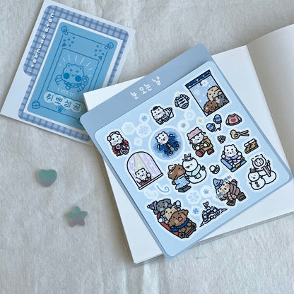 DOGTIONARY - Sticker Journée à la Neige