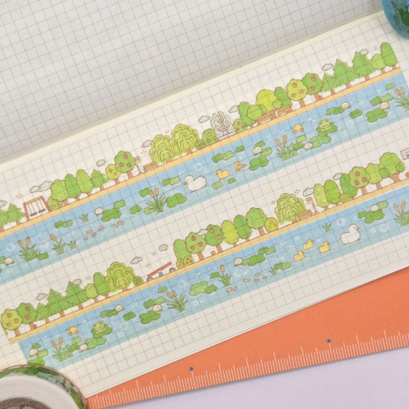 MONGJIN ART - Masking Tape Parc & Etang de la Chance