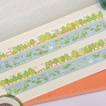 MONGJIN ART - Masking Tape Parc & Etang de la Chance