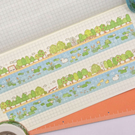 MONGJIN ART - Masking Tape Parc & Etang de la Chance