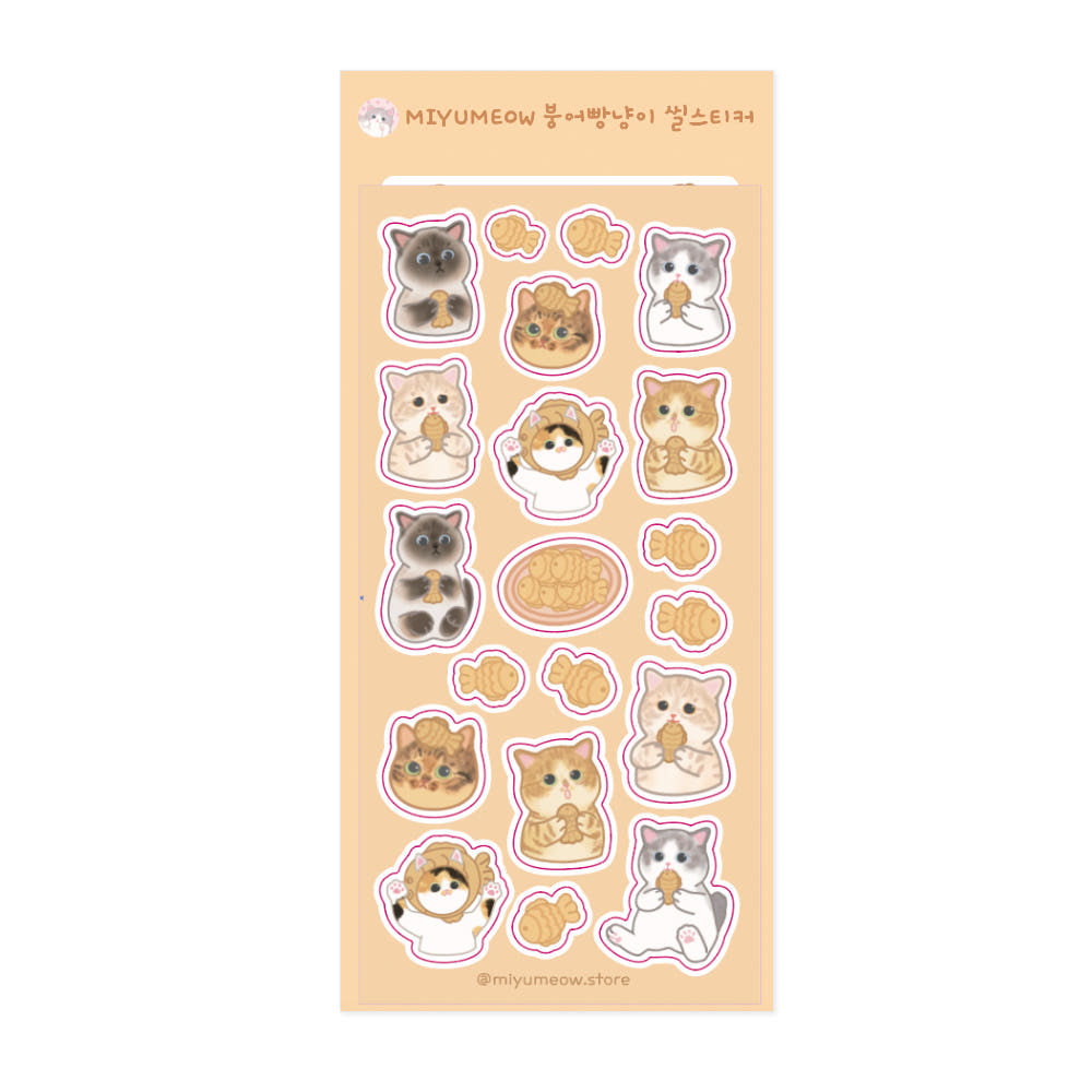 MIYUMEOW - Sticker Petit Chat Bungeoppang 🐱🐟