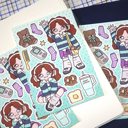 STUDIO FONDUE - Sticker Clip Club Mint Chocolate Holic