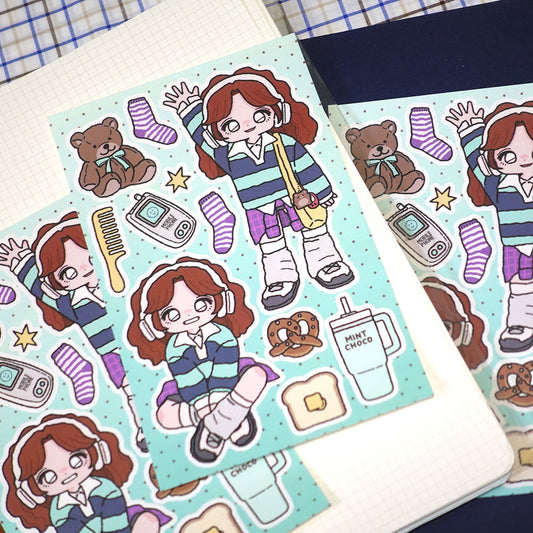 STUDIO FONDUE - Sticker Clip Club Mint Chocolate Holic