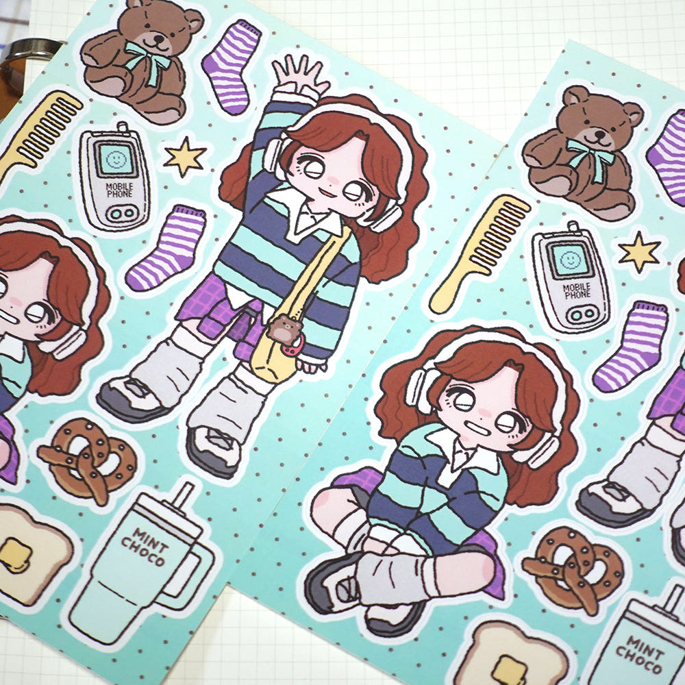 STUDIO FONDUE - Sticker Clip Club Mint Chocolate Holic