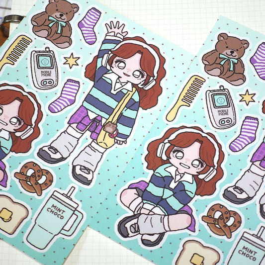 STUDIO FONDUE - Sticker Clip Club Mint Chocolate Holic