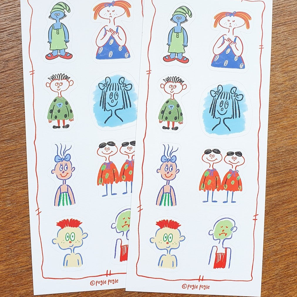 POGLE POGLE - Sticker Dessins de Personnages