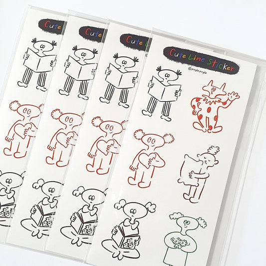 POGLE POGLE - Sticker Lines Mignonnes Version 1