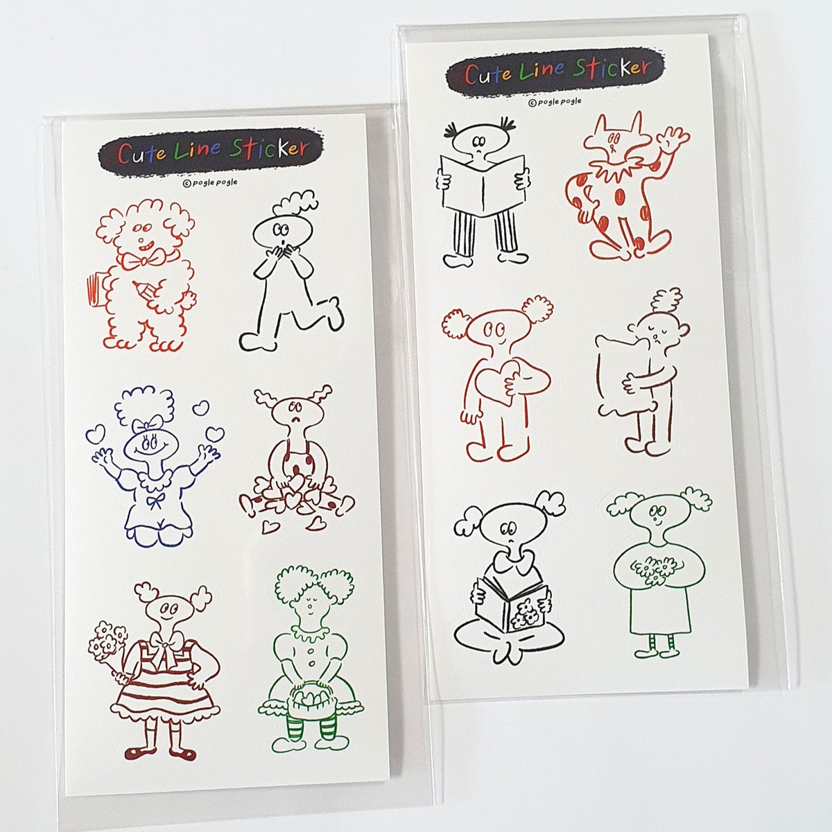 POGLE POGLE - Sticker Lignes Mignonnes Version 2