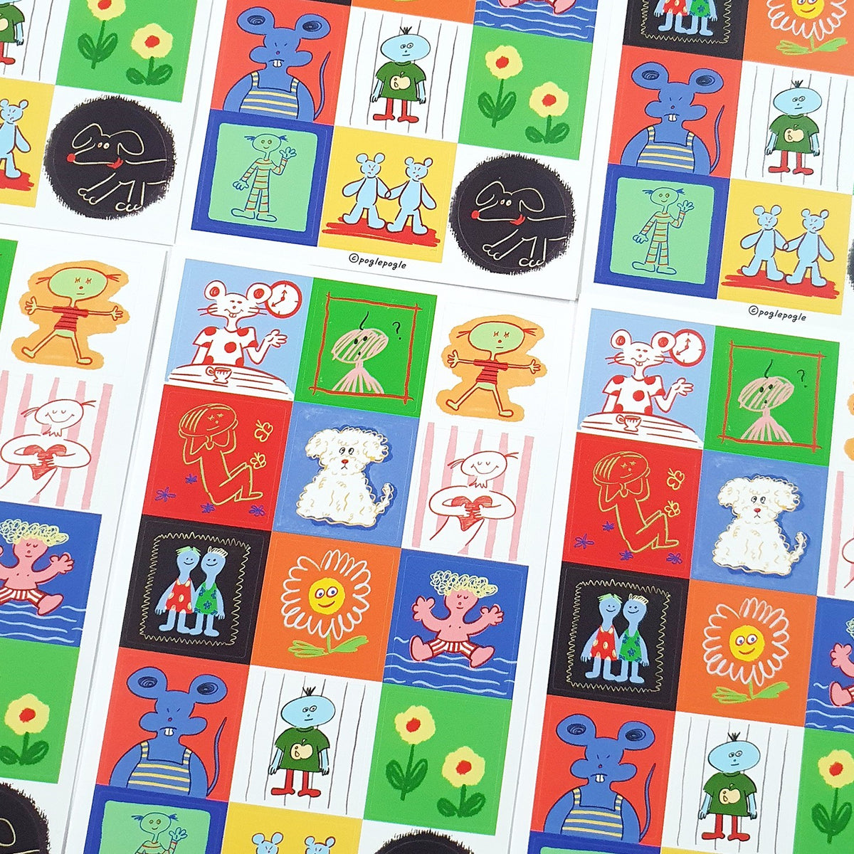 POGLE POGLE - Sticker Petits Dessins