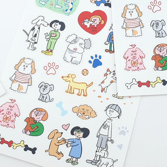 POGLE POGLE - Sticker Je t'aime Mon Chien