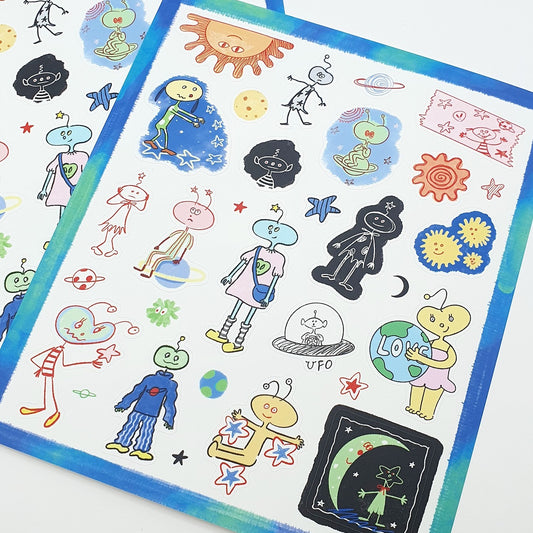 POGLE POGLE - Sticker Petits Extra-Terrestres