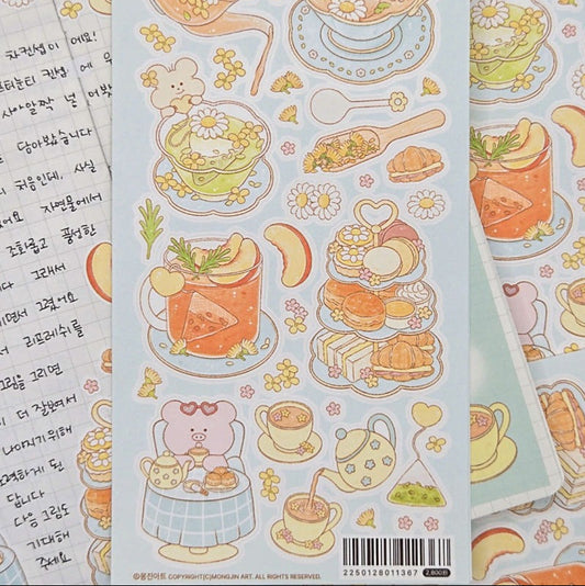 MONGJIN ART - Sticker Tea Time