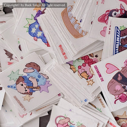 BAEK SANGA - Set de Minis Stickers La Fête des Peluches