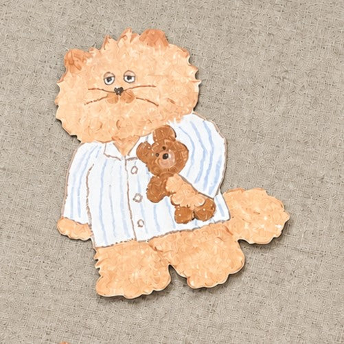 RAMZY - Stickers Amovibles Chat Pelucheux